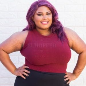 Elhoffer Susan Crop in burgundy